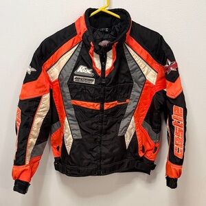 Kids Black & Red Snow Jacket with Reflective Panels